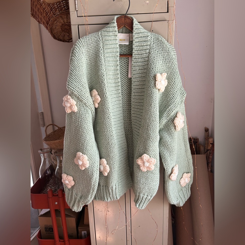 Susannah 3D Flower Cardigan Sweater 🌼 - Picture 6 of 8